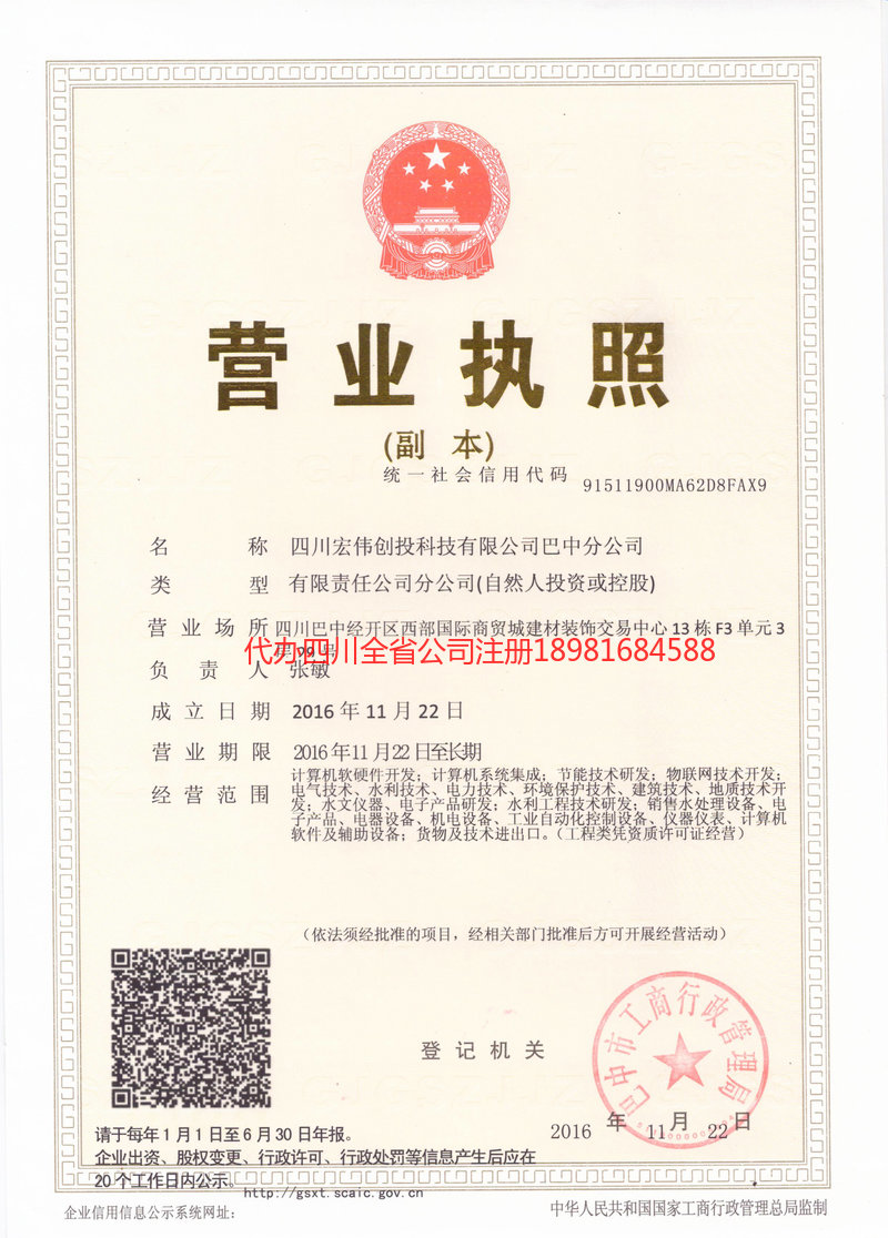 丽水丽水宏伟创投科技有限公司